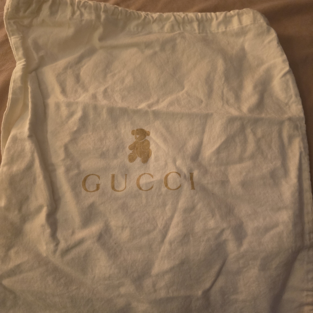 Gucci Cream Drawstring Bag